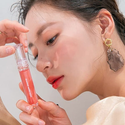 Lip Gloss, Romand, Glasting Water Gloss 01 Coral Crush, set 3 bucăți
