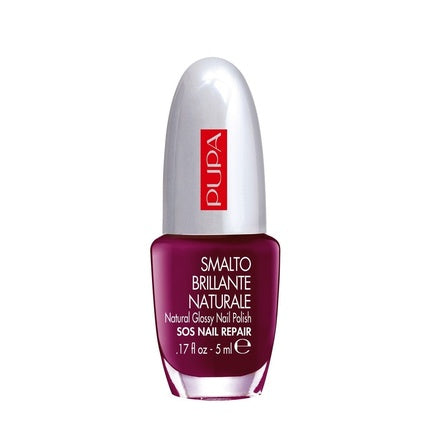 Smalt de unghii Pupa Natural Glossy Nail Polish 012 Grape Juices, Culoare Roșu-Vișiniu