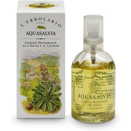 Loțiune Deodorant Aquasalvia, L'Erbolario, cu Salvie și Lichen, 210 ml