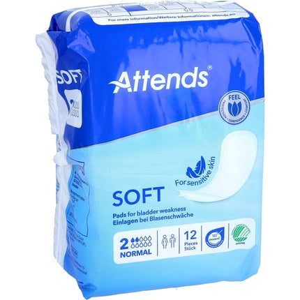 Pachet 20 unități, Attends Soft Normal, absorbție medie, culoare alb-albastru