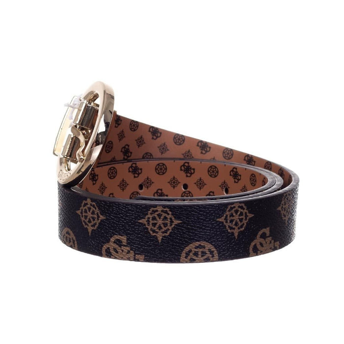 Curea Guess Cesily Belts, cu imprimeu decorativ, cataramă metalică