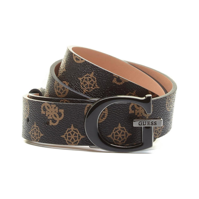 Curea Guess Dalma Belts, maro, cu imprimeu decorativ