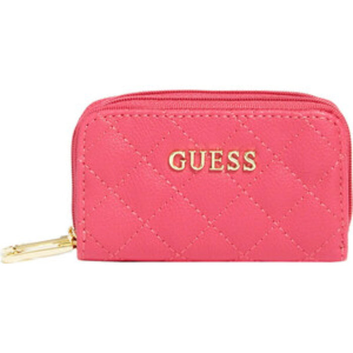 Portofel Guess Earlene, matlasat, roz, cu fermoar