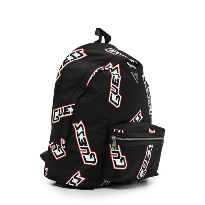 Rucsac Guess, imprimeu cu logo, negru