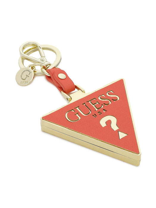 Breloc Guess, model triunghiular, roșu, cu detalii aurii