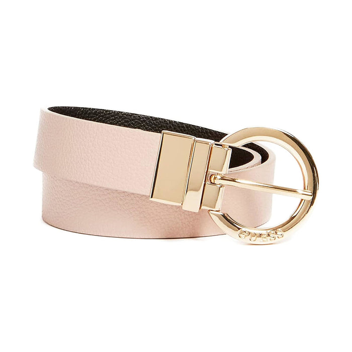 Curea Guess Naya Belts, roz pal, cataramă aurie