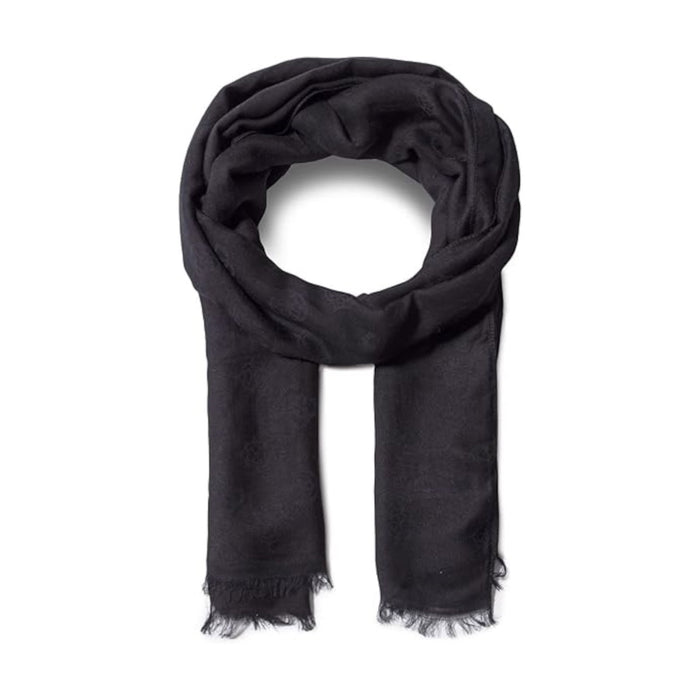 Eșarfă Guess Ninette Jacquard, neagră