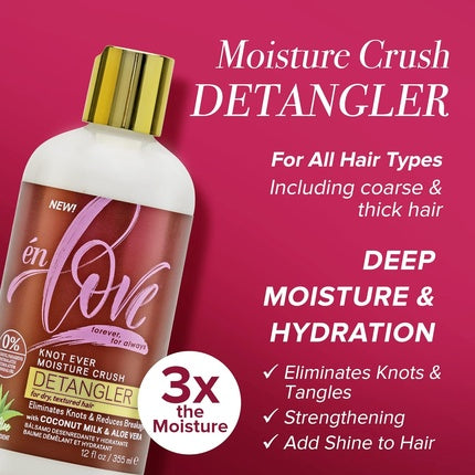 Knot Ever Moisture Crush Hair Detangler cu lapte de cocos natural și aloe vera