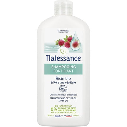 Șampon Natessance cu Ulei de Ricin Bio și Keratină Vegetală, 500ml