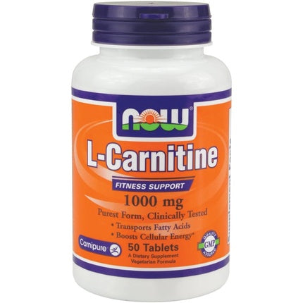 Tablete L-Carnitine 1000mg, NOW Foods, 50 Tablete