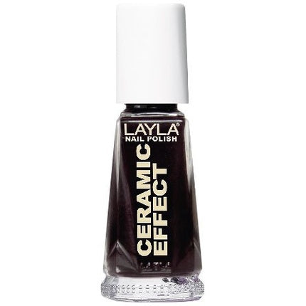 Layla Ceramic Effect Nail Polish, Maro Închis, 30ml
