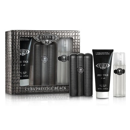 Set cadou parfum Cuba Original, Prestige, negru