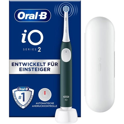 Periuță Electrică Oral-B iO Series 2, culoare verde închis, include căsuță