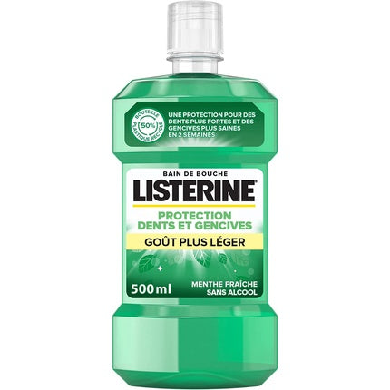 Listerine Teeth and Gums Protection Mouthwash Lighter Taste 500ml, Verde, Fără Alcool