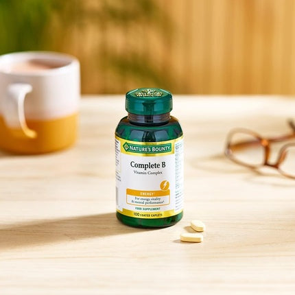 Vitamine, Nature's Bounty, Complete B, 100 capsule, verde