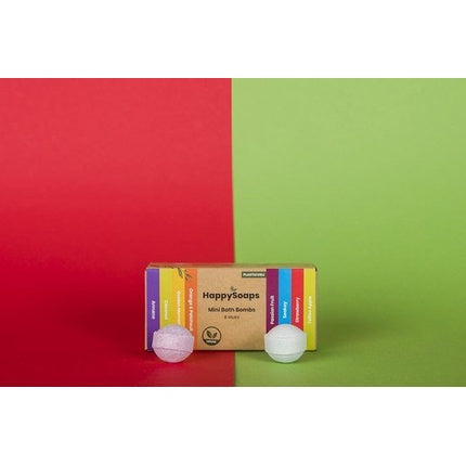 Bombe de baie Happysoaps, Mini, fructe tropicale, 8 buc
