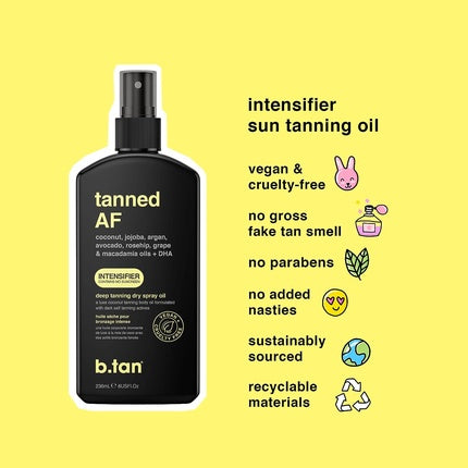 Ulei de bronzat B.Tan Tanned AF Intensifier, 236 ml