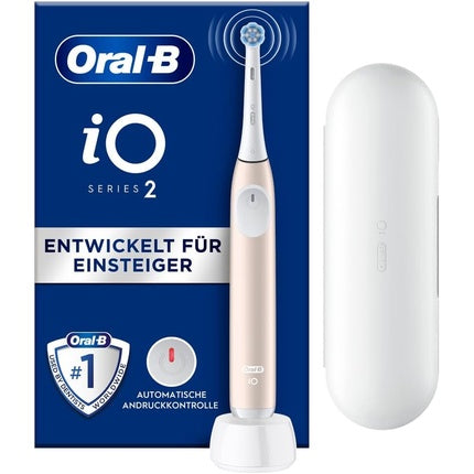 Periuță Electrică Oral-B iO Series 2, Roz Cenușiu, cu Cap și Carcasă de Călătorie