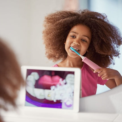 Periuță Electrică Copii, Philips Sonicare For Kids HX6352/42, Roz, Tehnologie Sonică