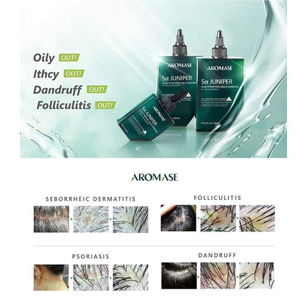 Kit tratament păr gras, Aromase, 5α Juniper, verde