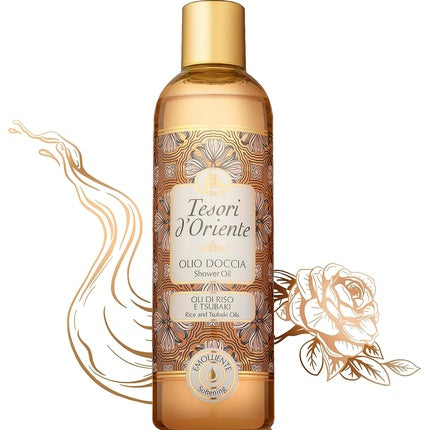 Ulei de duș, Tesori D'Oriente, 250ml, uleiuri de orez și tsubaki