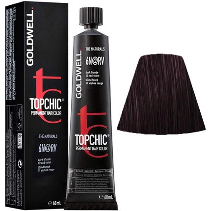 Culoare Permanentă pentru Păr Goldwell Topchic Elumenated 6N RV, 60ml