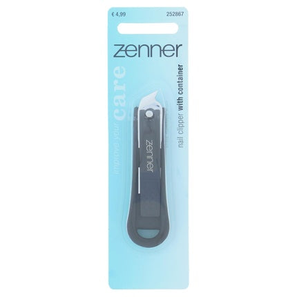 Cutter de unghii Zenner Soft Grip cu suport de colectare, gri