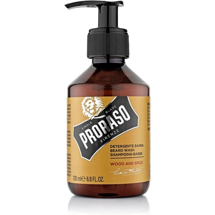 Șampon pentru Barbă, Proraso, Beard Wash Wood & Spice, 200ml