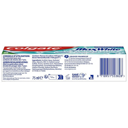 Pastă de dinți Colgate MaxWhite Crystaux White, 75ml, alb cu cristale