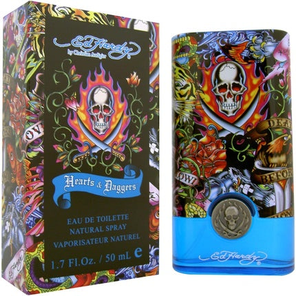 Parfum bărbați, Ed Hardy, Hearts & Daggers, 50ml, design artistic