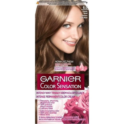 Vopsea de păr, Garnier, Color Sensation, nuanța 6.0 Brun Închis Nobil