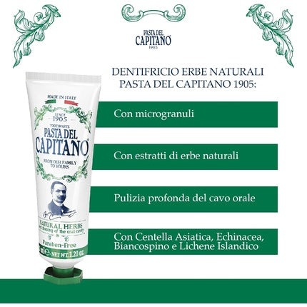 Pasta de Dinți Pasta Del Capitano 1905 Natural Herbal 25ml