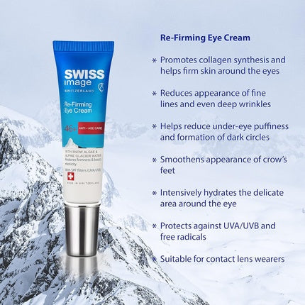 Cremă Anti-Age pentru Ochi, Swiss Image, Re-Firming Eye Cream 46+, 15 ml