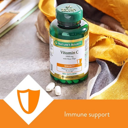Nature's Bounty Vitamin C 1000mg cu Șoldul Trandafirului, Supliment Alimentar, 60 Tablete