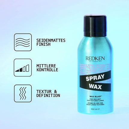 Spray ceară, Redken, Wax Blast, albastru, 150ml