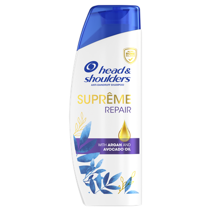 Șampon Anti-mătreață Head & Shoulders Supreme Repair cu Ulei de Argan și Avocado, Alb/Albastru, 225ml