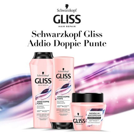 Balsam Schwarzkopf Gliss Addio Doppie Punte, roz, 200ml