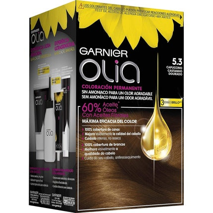 Vopsea de păr, Garnier Olia, 5,3 Cappuccino