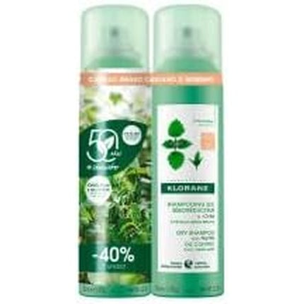 Șampon uscat Klorane cu Urzică - Reglator de Sebum pentru Culori, 2x150ml