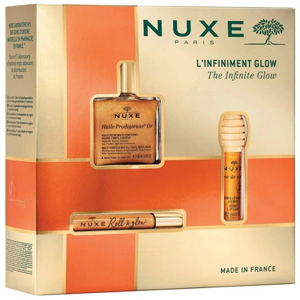 Set Îngrijire Corp Nuxe L'Infiniment Glow, ulei, balsam buze