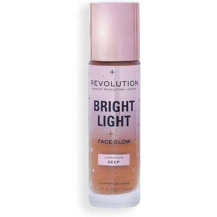 Tint de față Makeup Revolution Bright Light Face Glow, Luminous Deep, finisaj radiant
