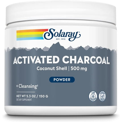 Pulbere cărbune activ Solaray 500mg cărbune, 300 porții