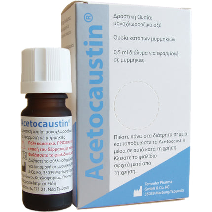 Soluție pentru aplicare pe negi, Temmler Pharma, Acetocaustin 100mg, 5ml
