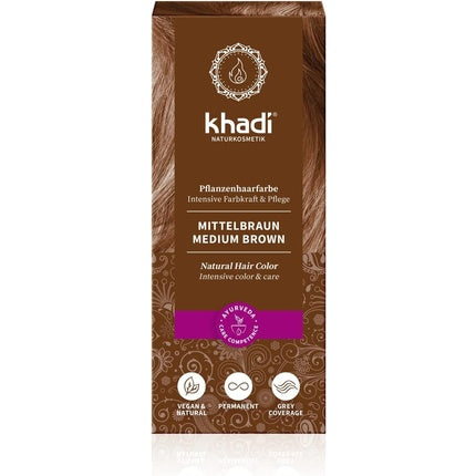 Vopsea de păr, Khadi, Medium Brown, 100g