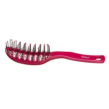Eurostil Curved Vent Brush, Perie de păr curbată cu ventilație, roz