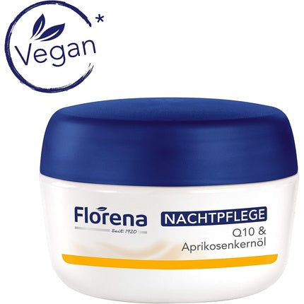 Cremă de noapte, Florena, Q10, alb-albastru