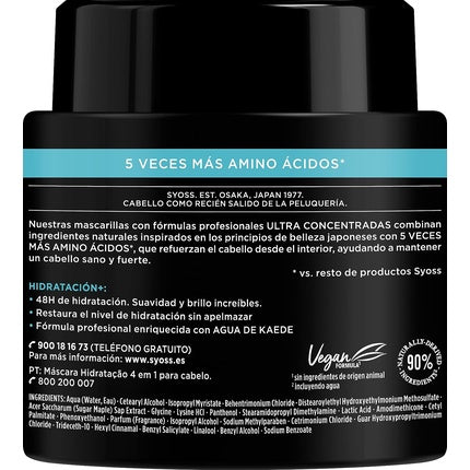 Masca păr, Syoss, Intensive 4-in-1, negru, 500ml