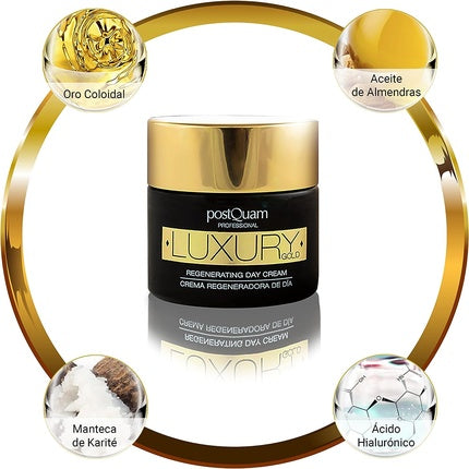 Cremă de noapte Postquam Luxury Gold cu extract de aur și acid hialuronic, 50ml