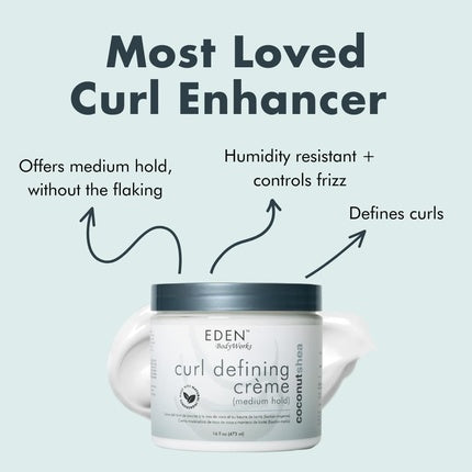 Crema de styling pentru păr Eden Bodyworks Coconut Shea Curl Defining Creme, 473ml