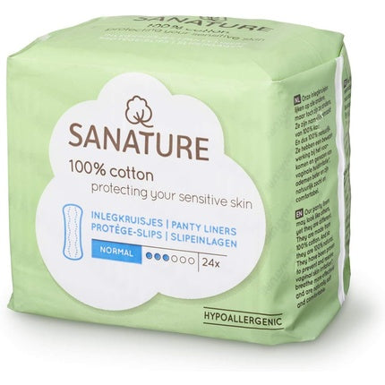 Sanature Panty Liners, Normal Cotton, 24 buc